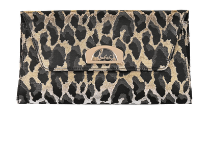 Envelope Clutch, &pound;250, Handbags, Black/Gold/Silver, Canvas, Front view